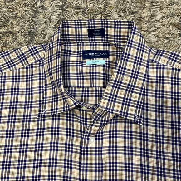 Peter Millar mens long sleeve flex finish plaid button down shirt sz 2X - Picture 4 of 8